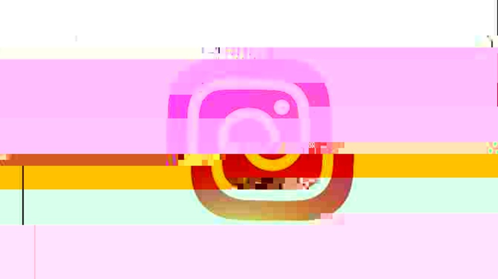 instagram logo with glitch