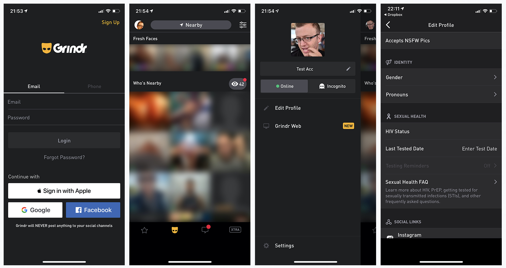 Android to refresh grindr unable Android