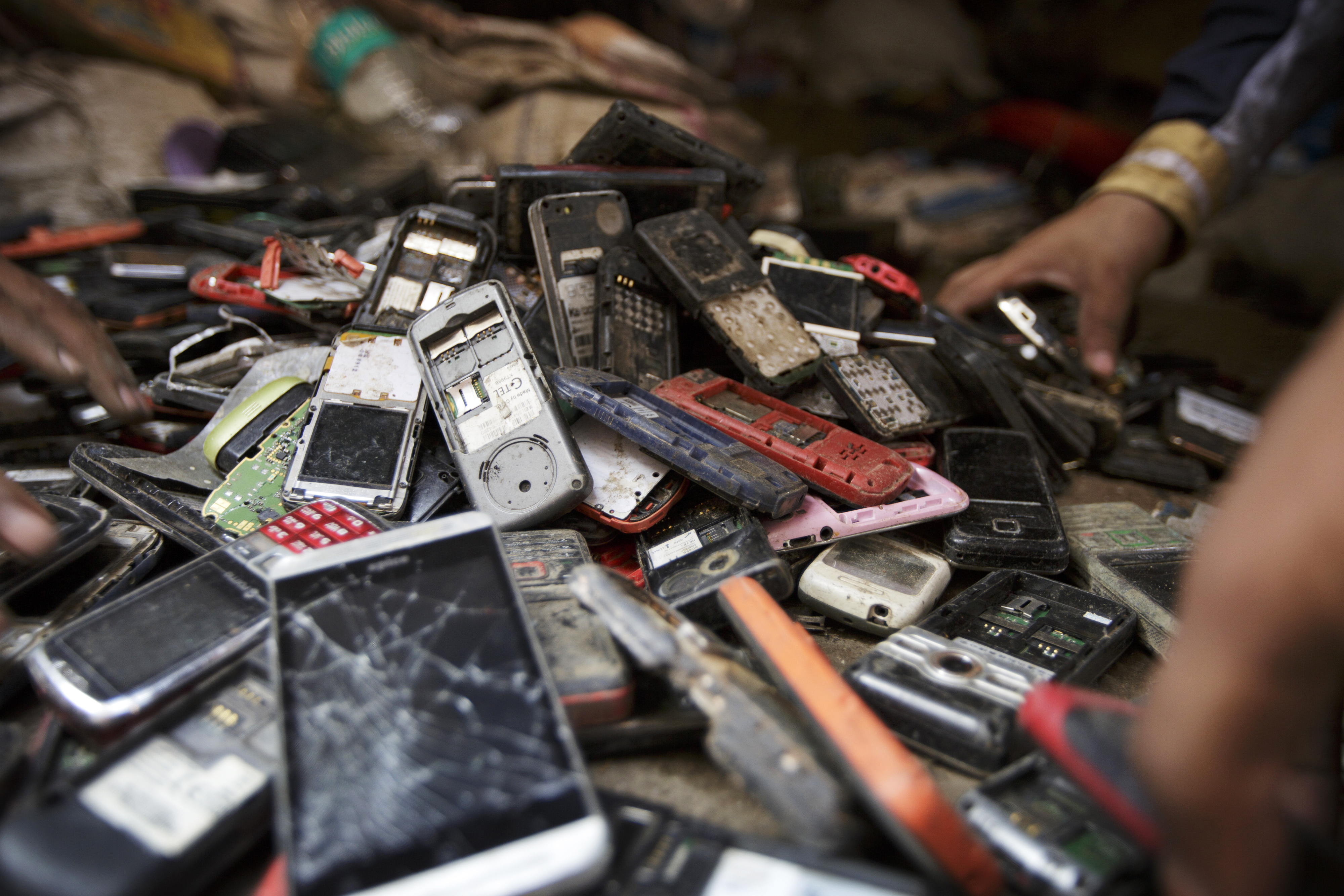Smartphone discarded consumer electronics