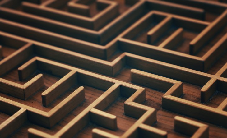 Full Frame Shot Of Wooden Maze