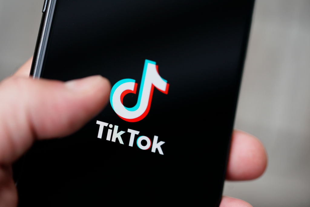 The TikTok logo is an iPhone 11 Pro max