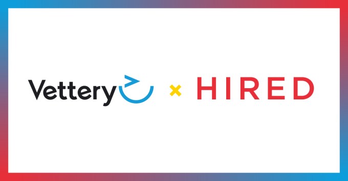 Hired and Vettery logos