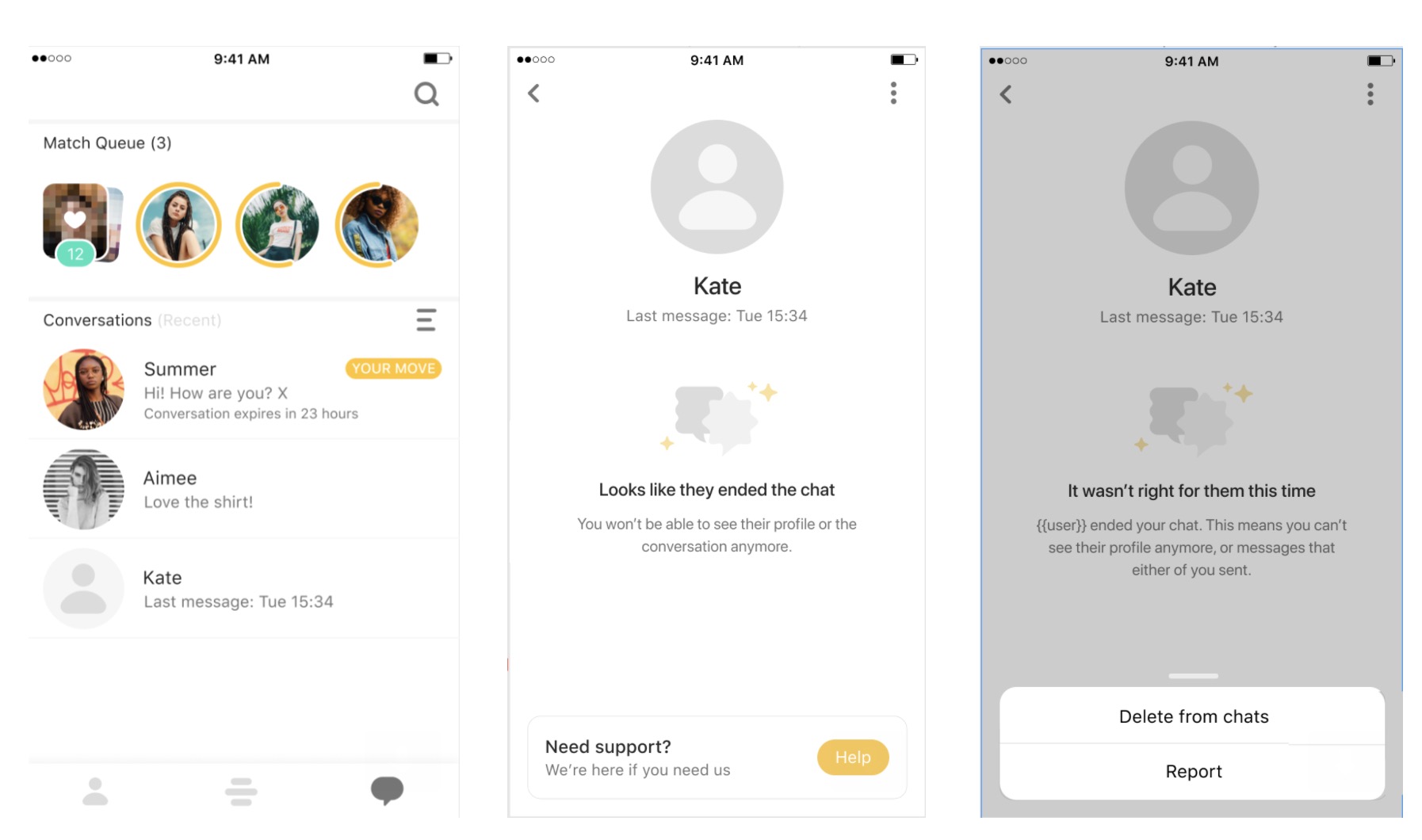 Bumble's new feature prevents bad actors from using 'unmatch' to hide from  their victims | TechCrunch