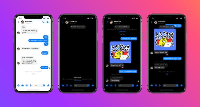 Facebook’s Snapchat-like ‘Vanish Mode’ feature arrives on Messenger and Instagram