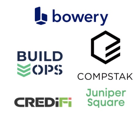 bowery buildops credifi juniper square compstar logos