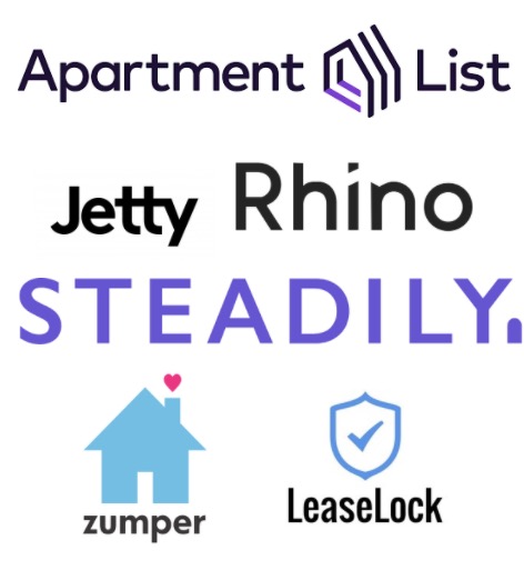 apartment list jetty rhino steadily logos