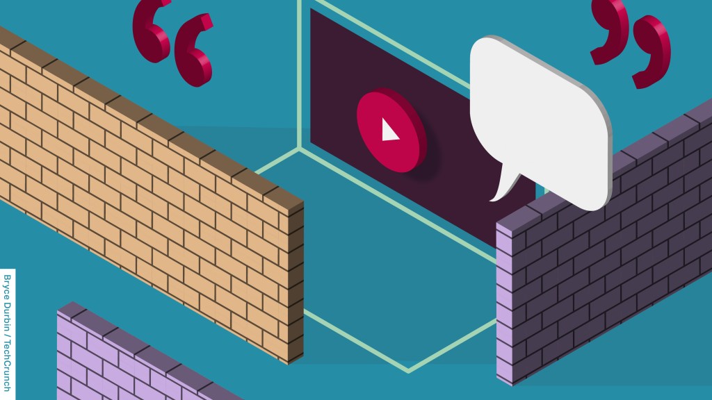 Illustration of brick walls blocking the view of a virtual event