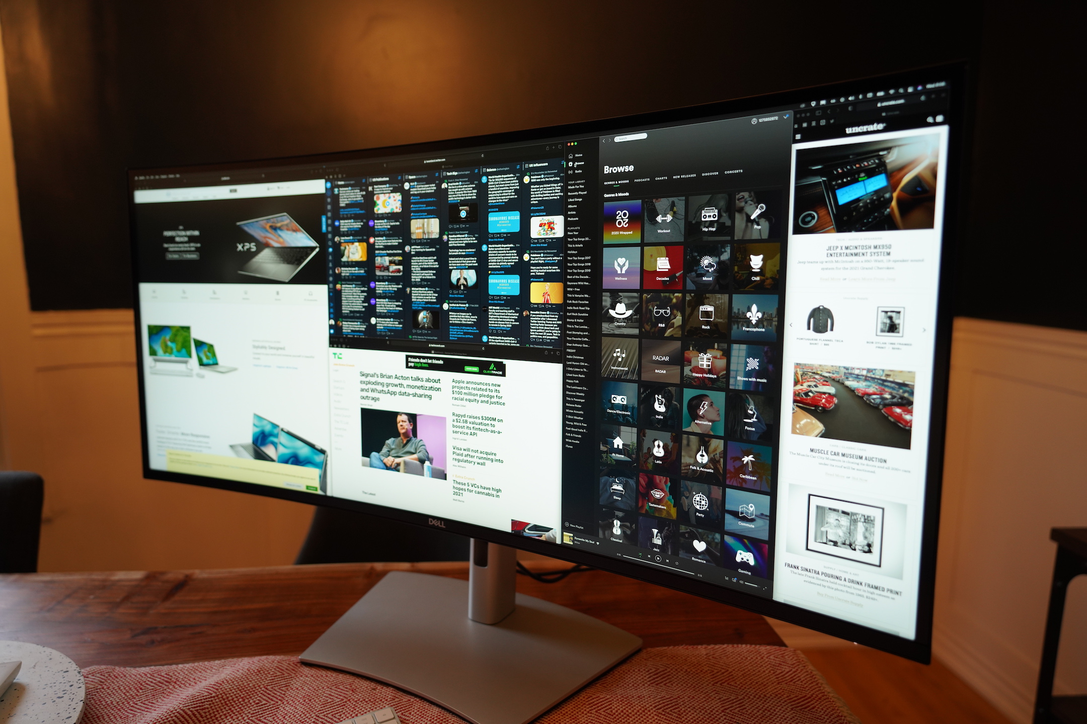 Dell S 40 Inch Curved Monitor Is, 42 Inch Monitor Desk Mountain