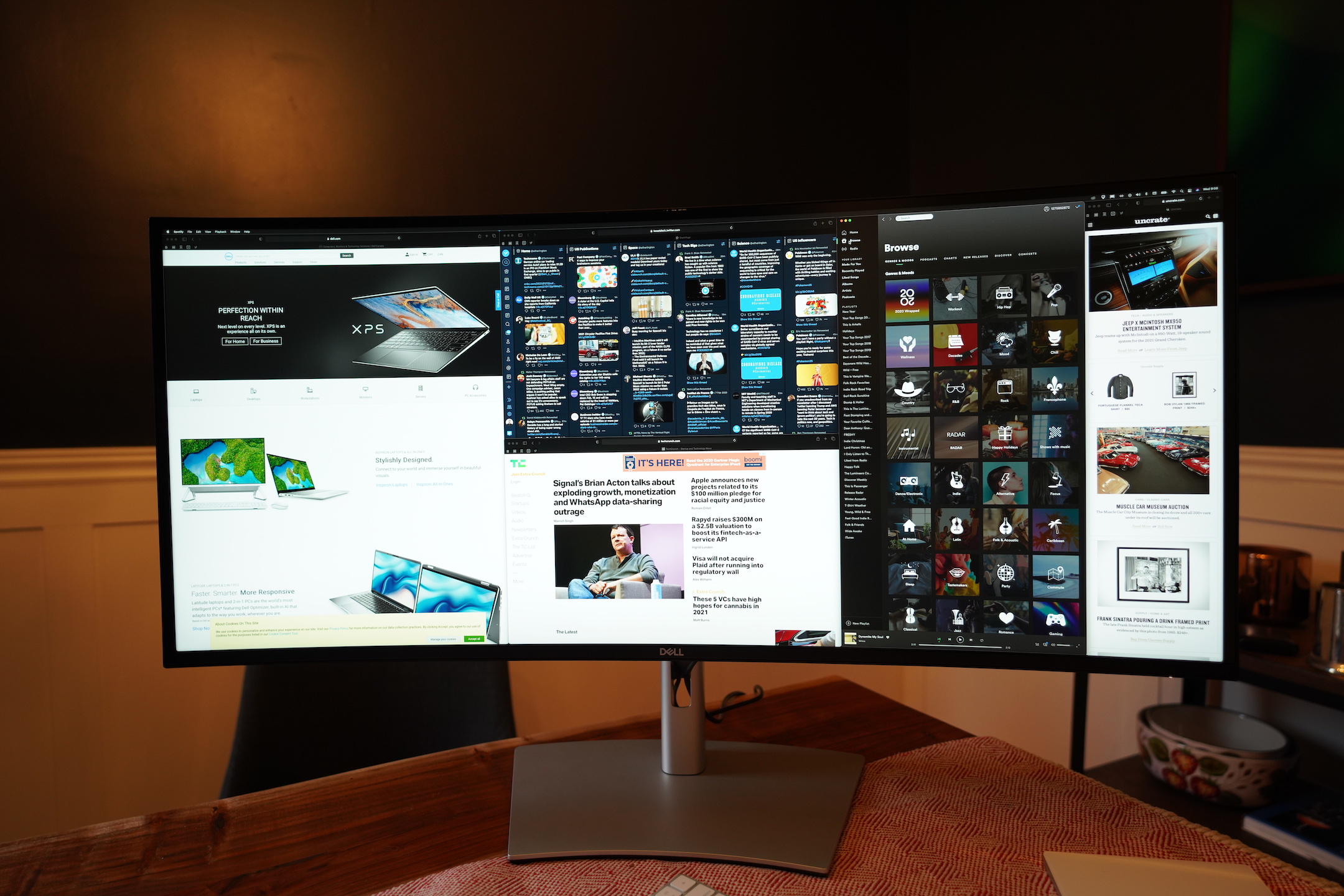 Dell's 40-inch curved monitor is perfect for a home office command center |  TechCrunch