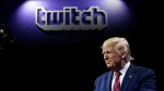 montage of Twitch logo and Donald Trump