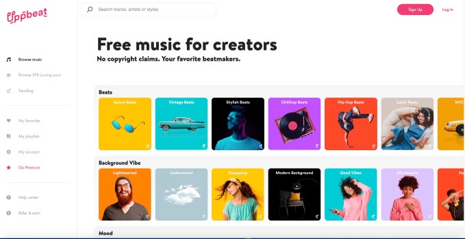 Uppbeat launches a freemium music platform aimed at YouTubers – TechCrunch