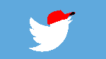 animation of twitter bird with red hat being removed