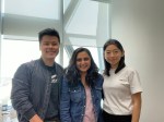 A photo of social commerce startup Raena’s team. From left to right: chief operating officer Guo Xing Lim, chief executive officer Sreejita Deb and chief commercial officer Widelia Liu
