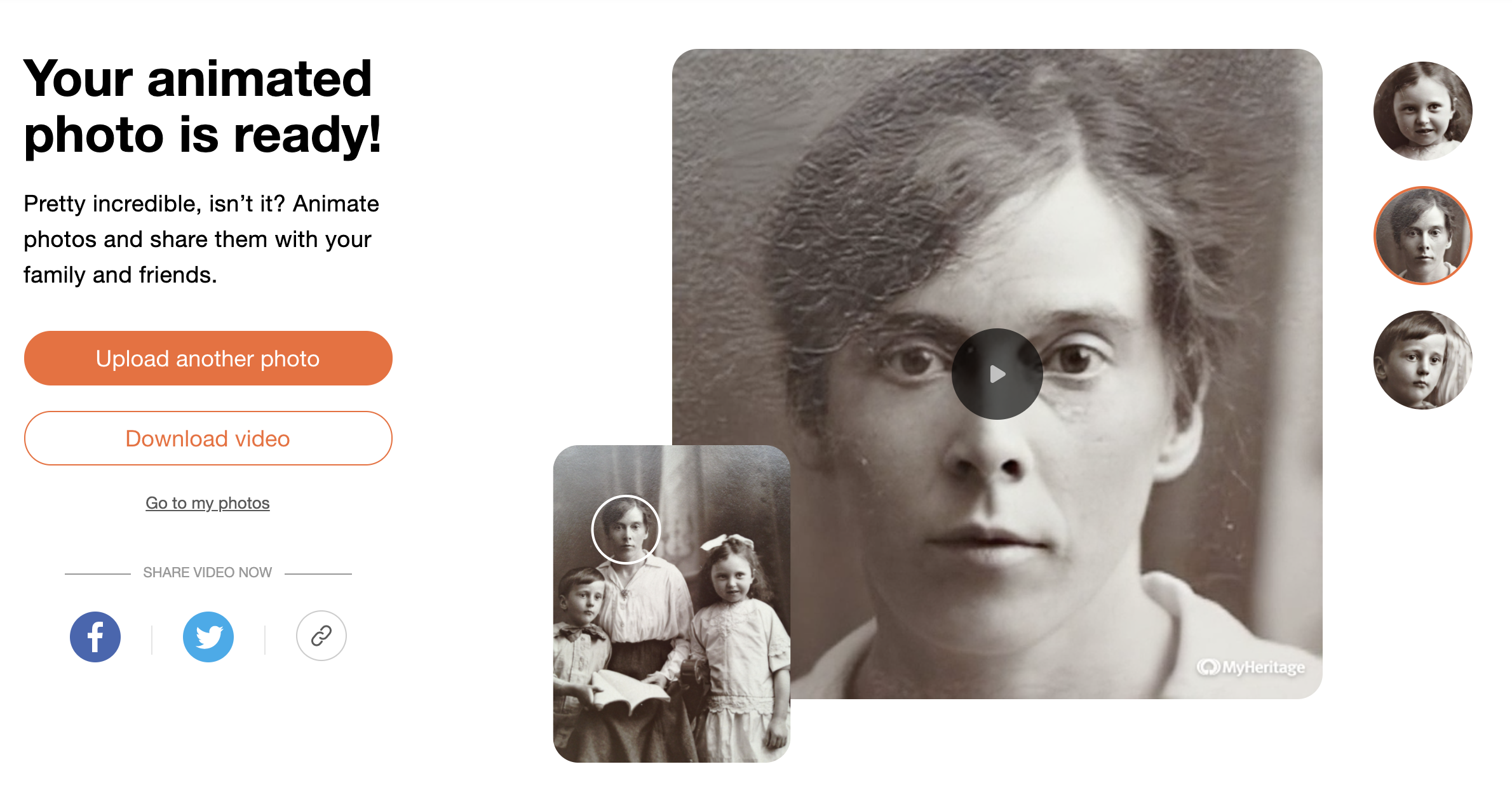 MyHeritage now lets you animate old family photos using deepfakery |  TechCrunch