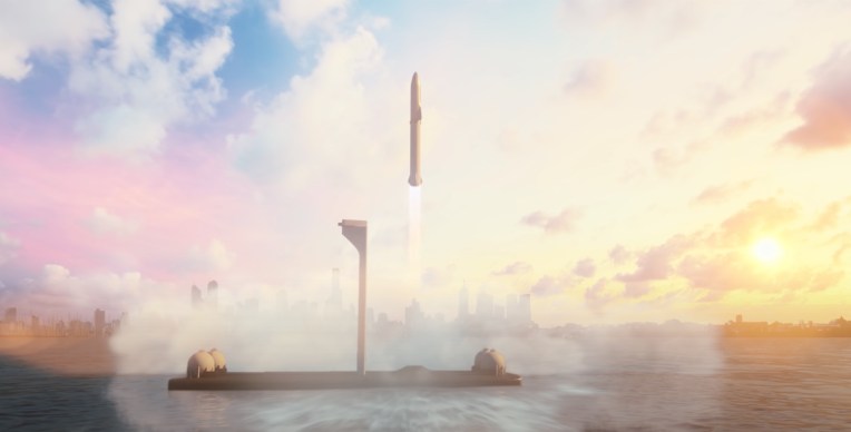 SpaceX’s floating oil rig spaceship launch pad could be operating later this year according to Elon Musk - TechCrunch