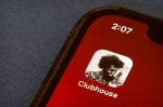 the icon for the social media app Clubhouse is seen on a smartphone screen