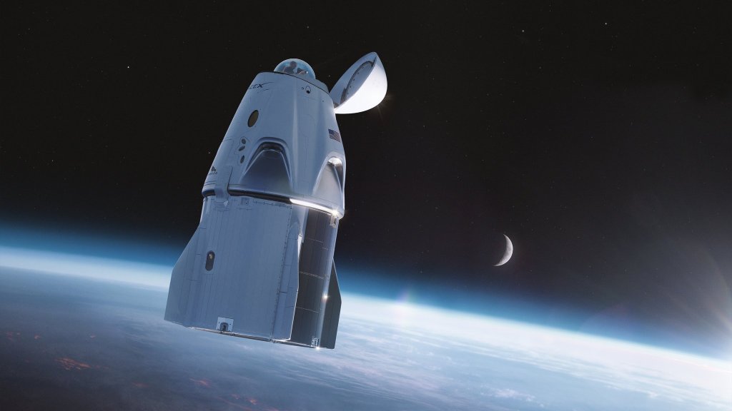 SpaceX Crew Dragon with observation window.