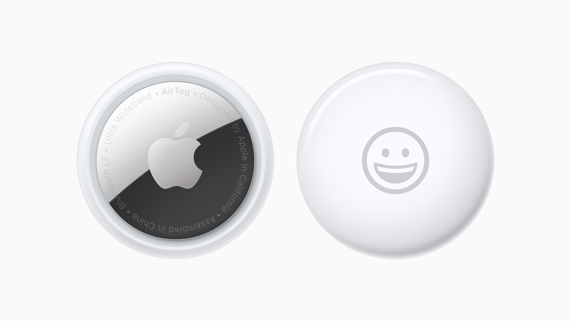 Apple airtag front and back emoji