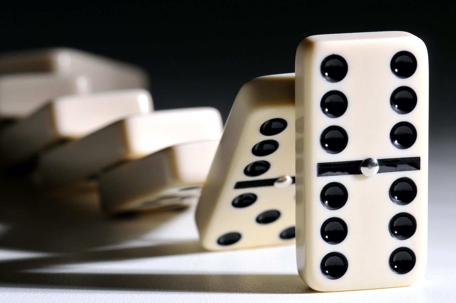 Close-Up Of Dominoes On Table