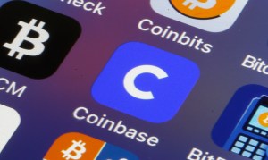 Coinbase app logo on iPhone