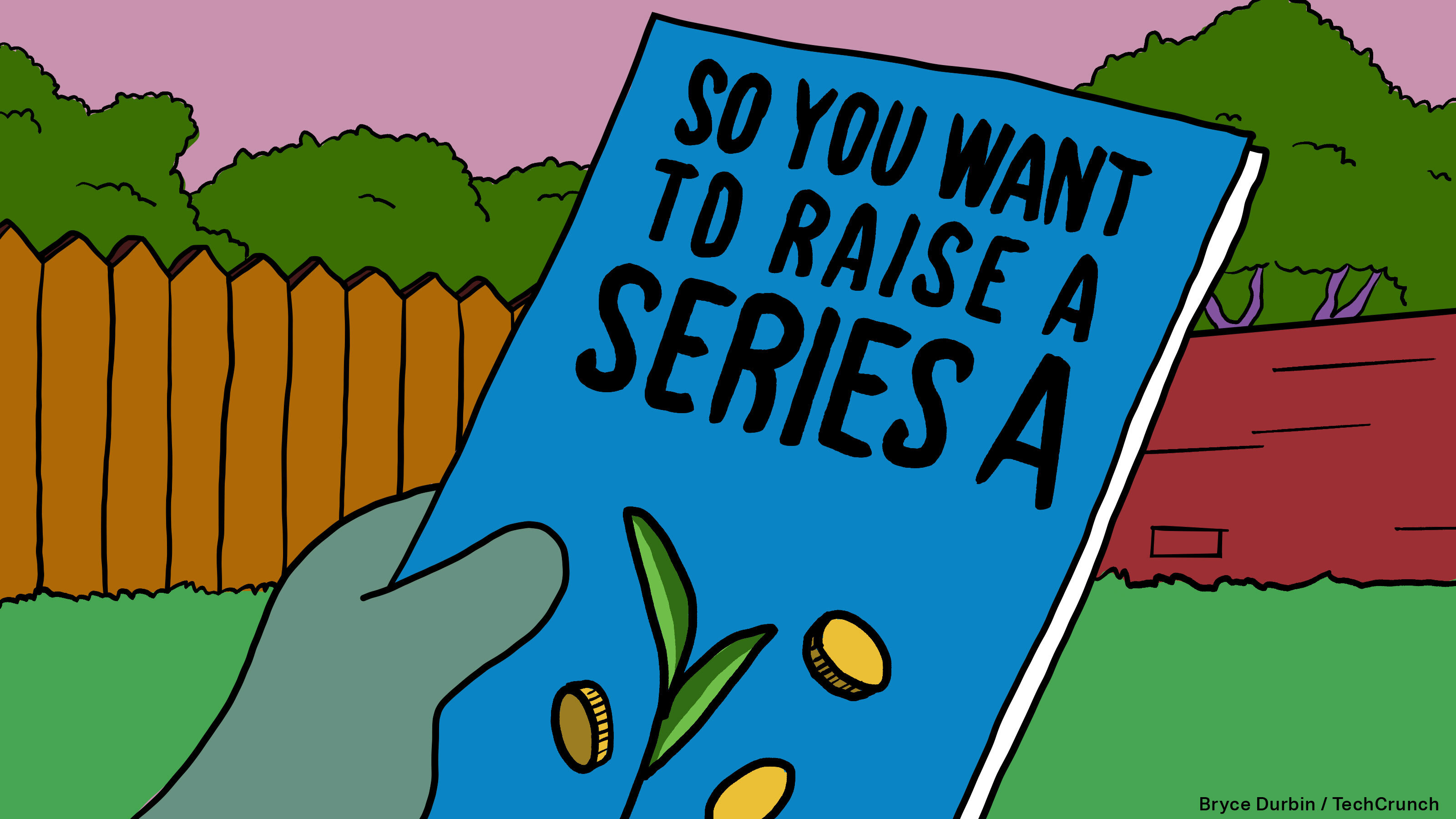 "So you want to raise a Series A" pamphlet in the style of "The Simpsons"