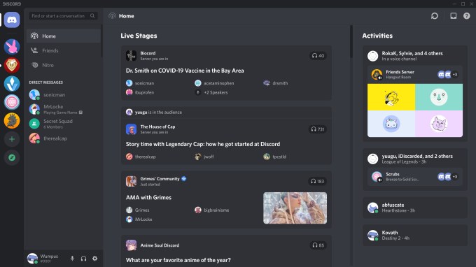Discord live stage Discovery