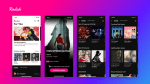 A composite image of screenshots from Radish, the serialized fiction app