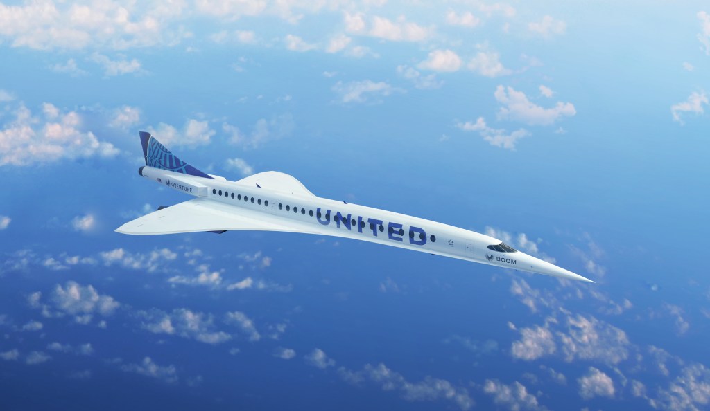 Boom Overture supersonic aircraft (render).