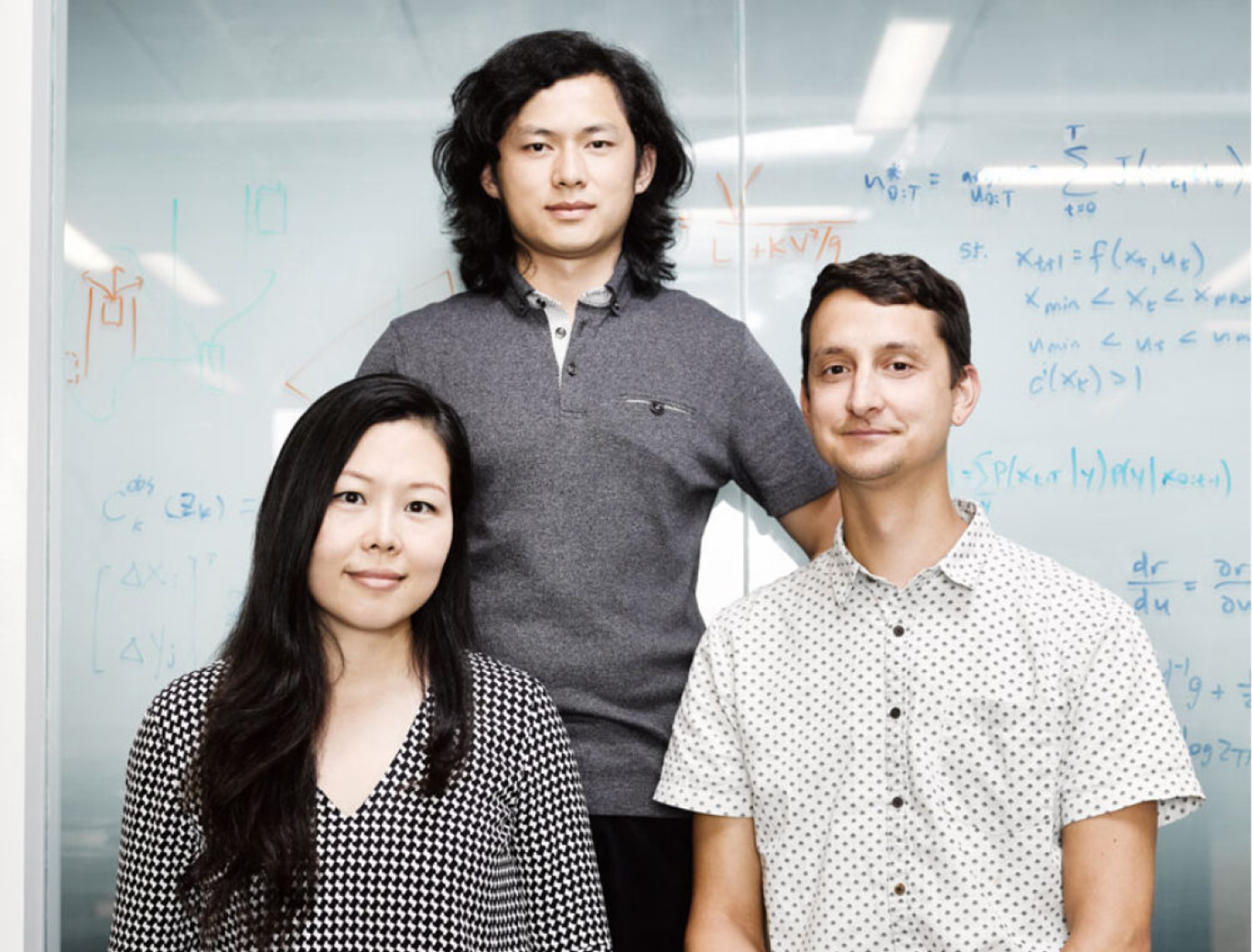 ISEE co-founders Yibiao Zhao (top), Debbie Yu (left), and Chris Baker.