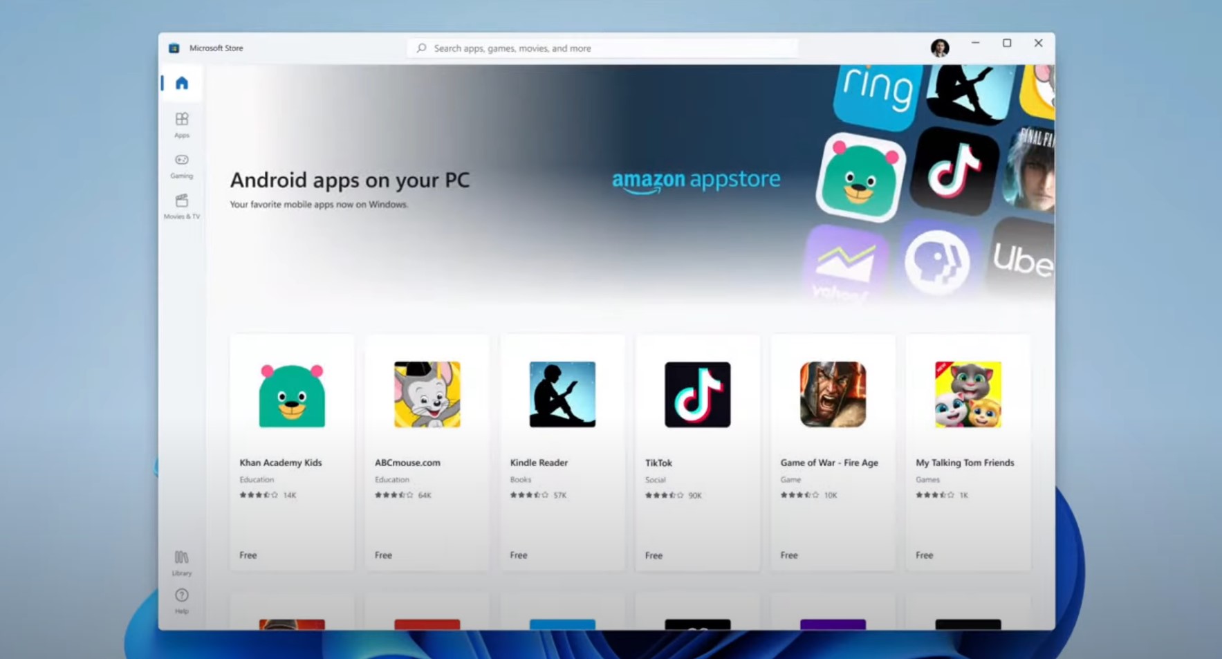 Android apps are coming to Windows 11 through the Amazon Appstore | TechCrunch