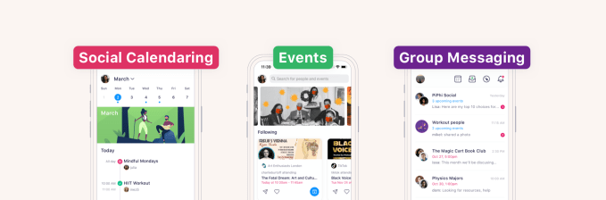 mobile social events and group messaging