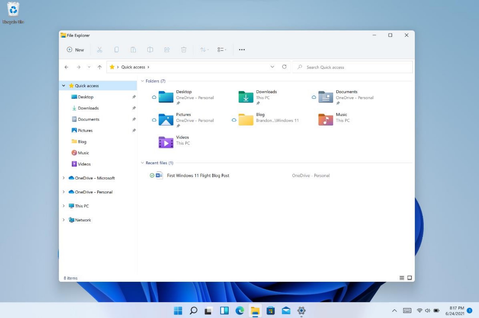 New Windows 11 File Explorer