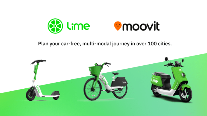 Moovit integrates Lime electric scooters, bikes, mopeds into transit planning ap..