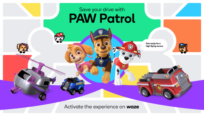 Waze with ‘PAW Patrol’ voices sounds like a chill car ride – TechCrunch