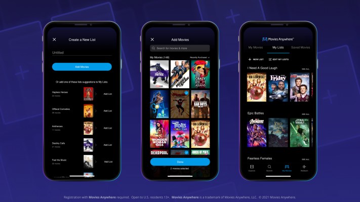 Digital locker app Movies Anywhere adds AI-powered lists to organize your librar..