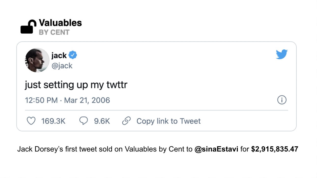 Cent, the platform that Jack Dorsey used to sell his first tweet as an