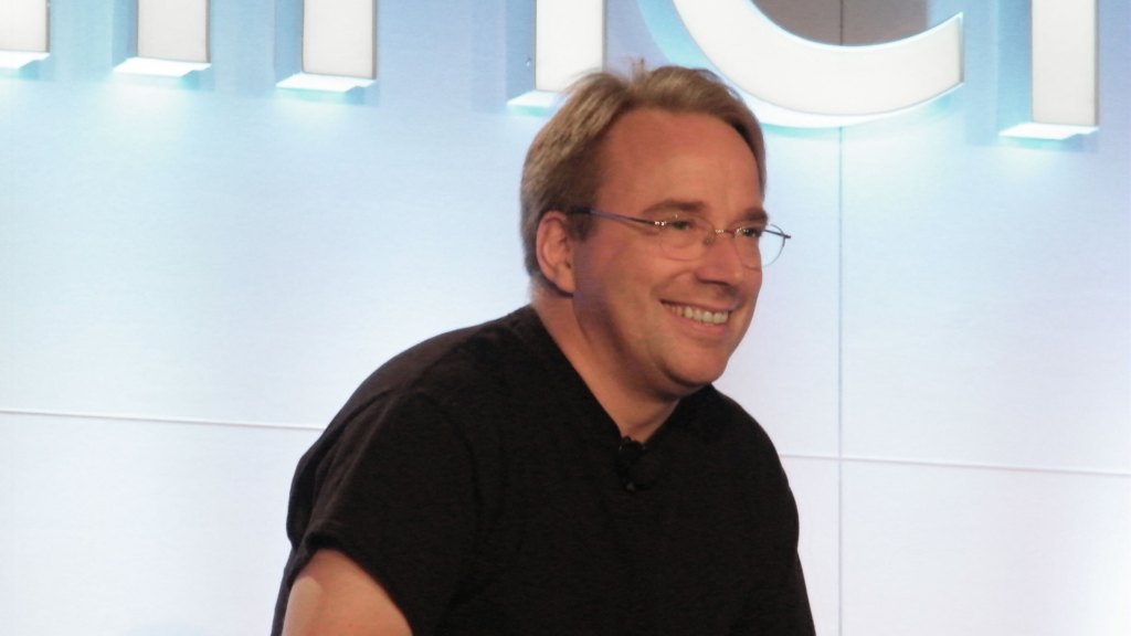 Linus Torvalds onstage