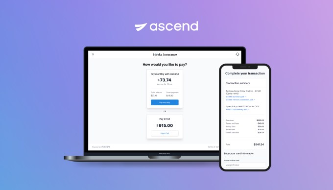 Ascend raises .5M to provide a BNPL option for commercial insurance – TechCrunch
