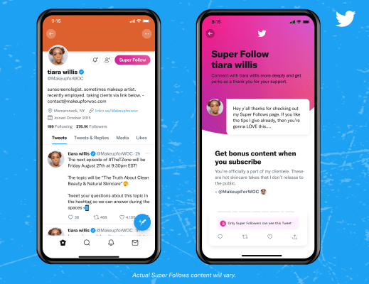 Twitter Super Follows has generated only around $6K+ in its first two weeks – TechCrunch