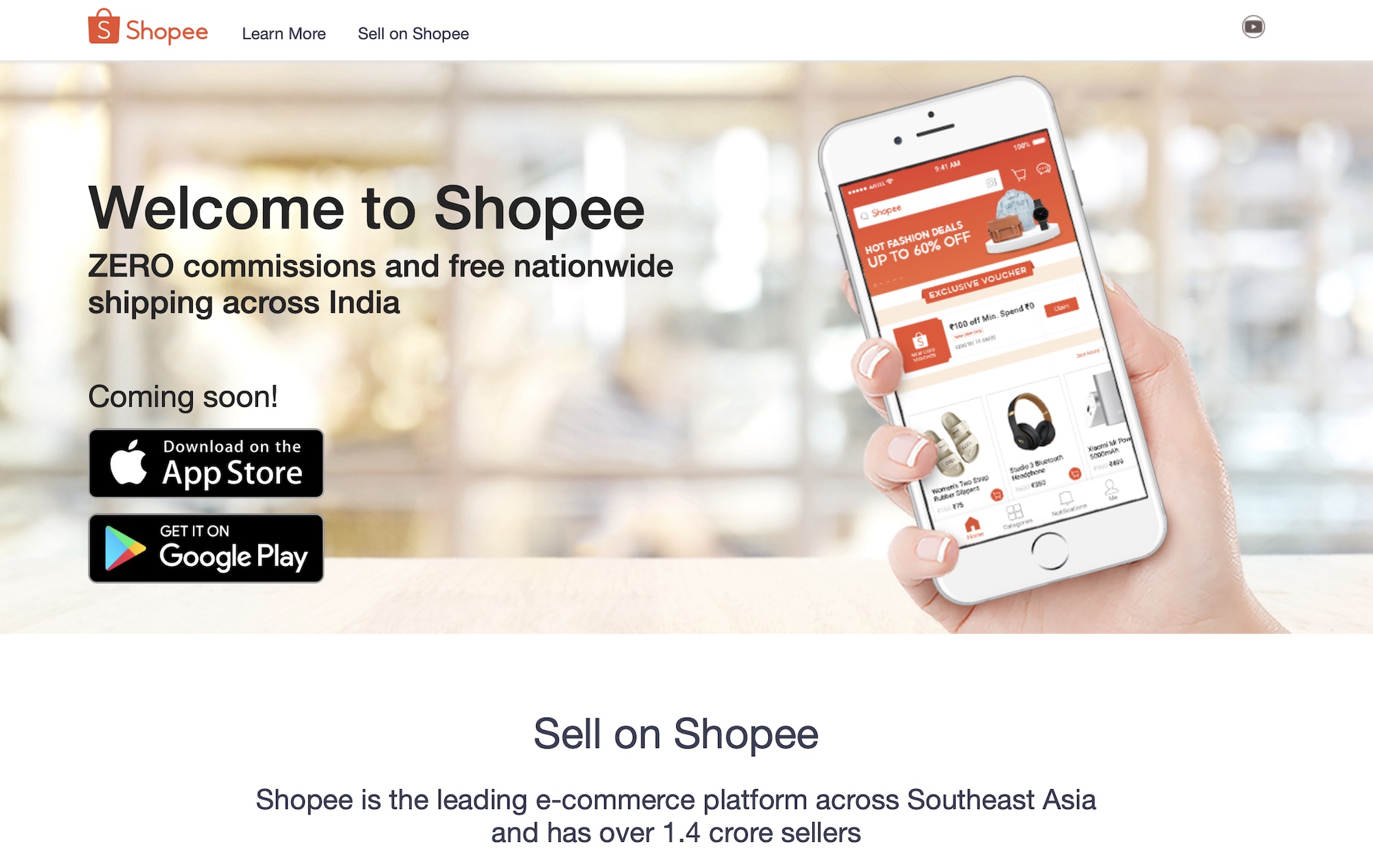 Sea's Shopee begins recruiting sellers in India, quietly launches website |  TechCrunch