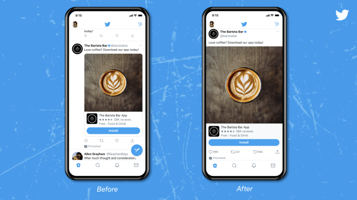 Twitter is testing big ol’ full-width photos and videos – TechCrunch