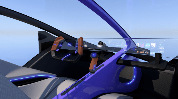 Rendering of Xpeng's sixth generation flying car, with dual air and road capabilities.
