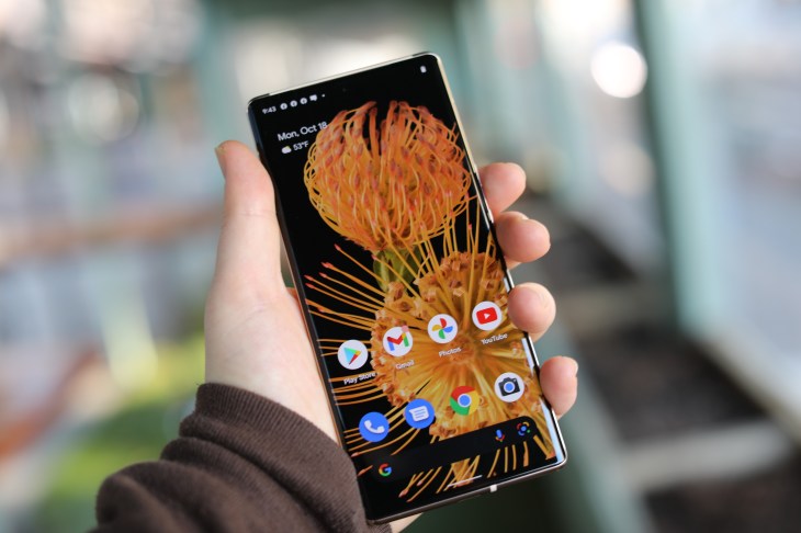 This image shows the display of the Google Pixel 6 Pro.