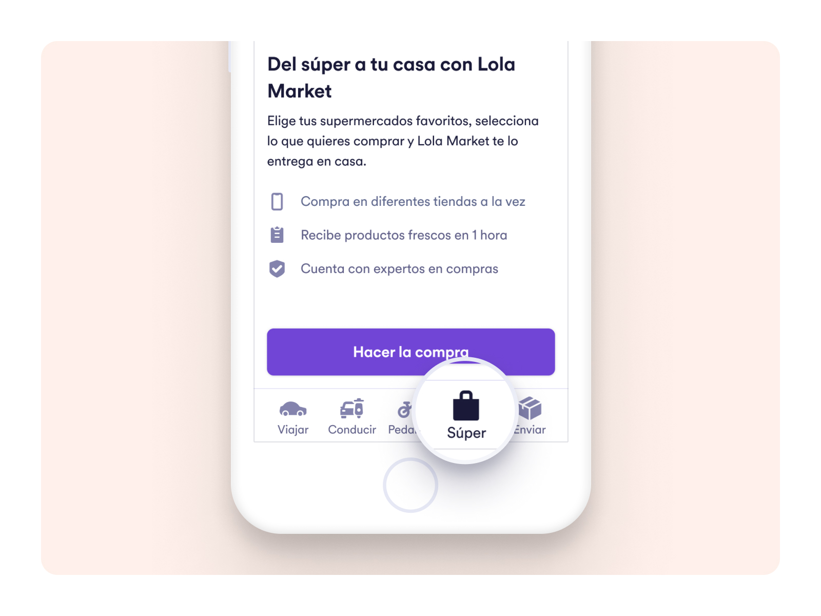 The new ‘Super’ option in Cabify’s app in Spain (Image credits: Cabify)