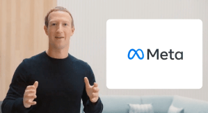 Mark Zuckerberg and Meta logo