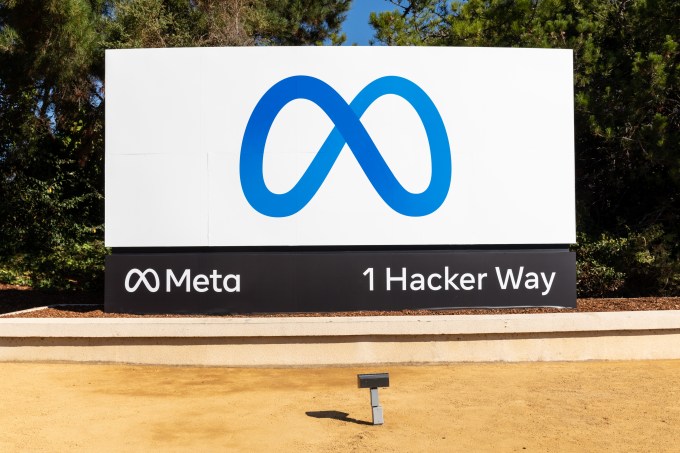Meta sign at HQ
