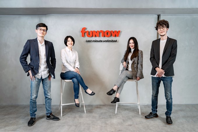 FunNow founders TK Chen, CC Chang, Pei-Yi Sun and Szu-Chi Lee