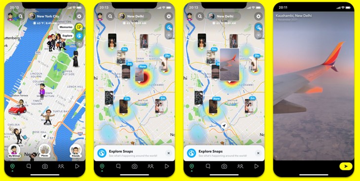 Fitur Snap Map di Snapchat