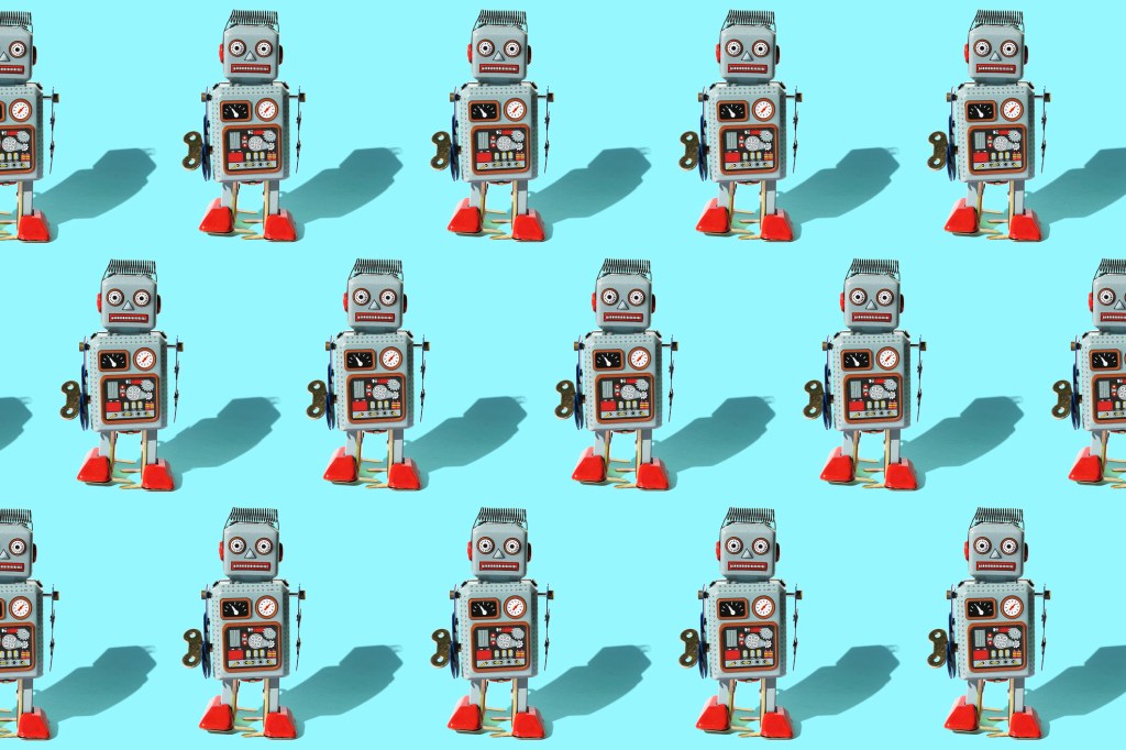 row of robots