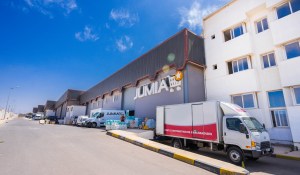 Jumia trucks at warehouse